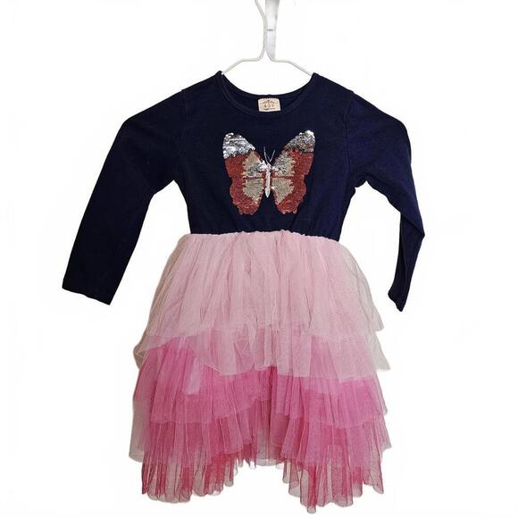 None Other - Adorable Butterfly Sequin Dress for Kids
